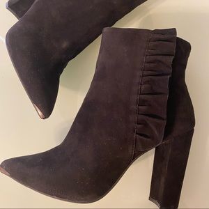 NEW TED BAKER Black Suede Booties